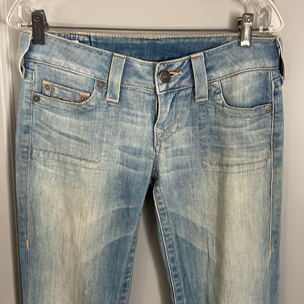 Preowned True Religion, 28 X 32, Light Blue&Beige… - image 3